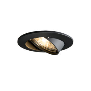 inbouwspots Smart inbouwspot zwart kantelbaar incl. Wifi GU10 Edu AluminiumStaal Zwart Verrijk je moderne of interieur met deze strakke Met smart ben in een