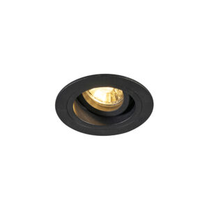 inbouwspots Smart inbouwspot zwart rond incl. wifi GU10 Chuck Staal Zwart De perfecte spot die past in elk interieur dat is deze ronde lichtbron hoef je niet