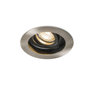 inbouwspots Smart moderne inbouwspot staal met zwart incl. Wifi GU10 Rondoo Aluminium Staal Op zoek naar de perfecte die in elk interieur Ga voor deze smart