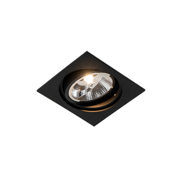 inbouwspots Vierkante inbouwspot zwart verstelbaar Chuck 111 Aluminium Zwart Deze mooie en moderne is helemaal verwerkt in het plafond waardoor geheel wordt.