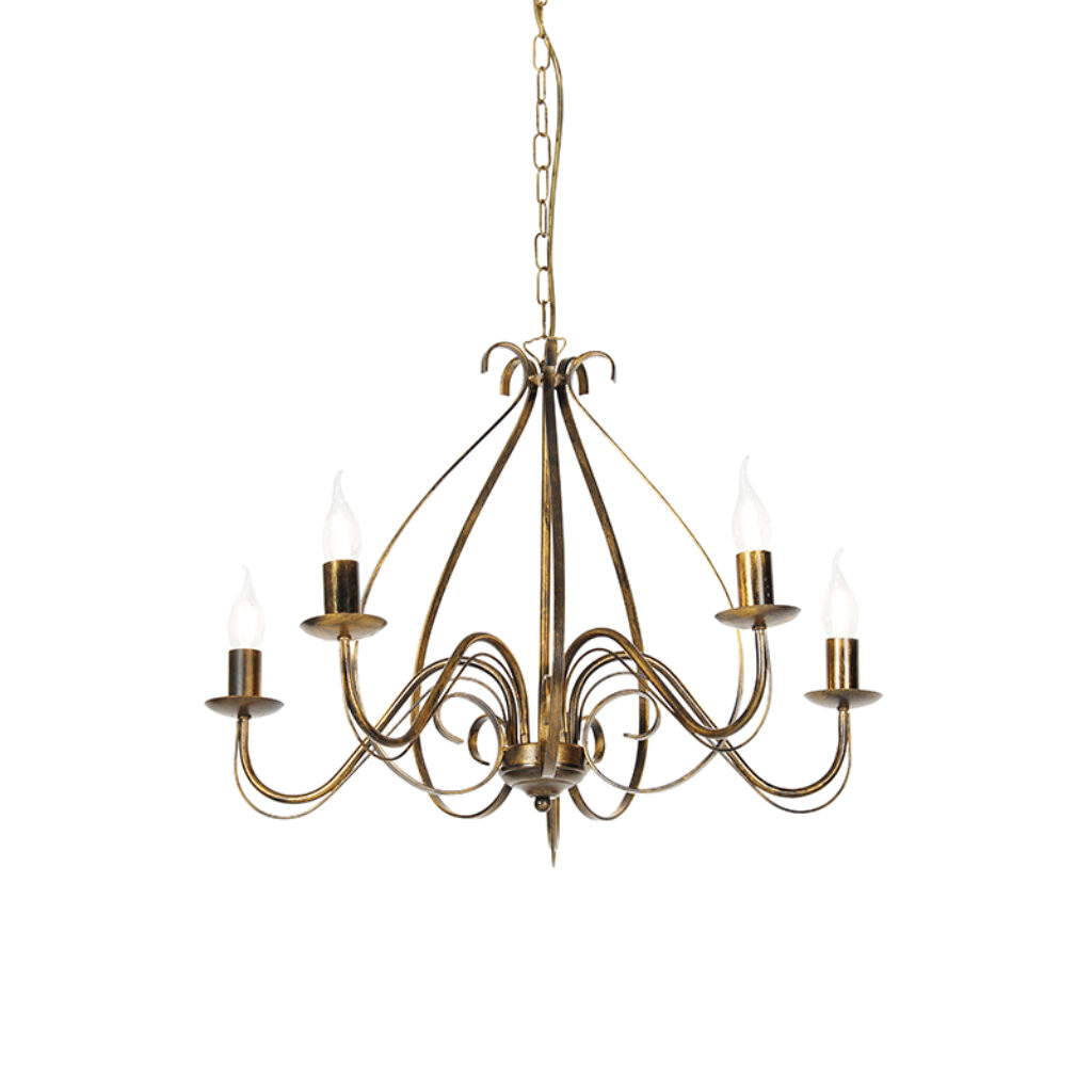 kroonluchters Klassieke kroonluchter antiek goud Giuseppe Staal Met een in huis krijg je direct klassieke en stijlvolle uitstraling van interieur. 5 is gemaakt