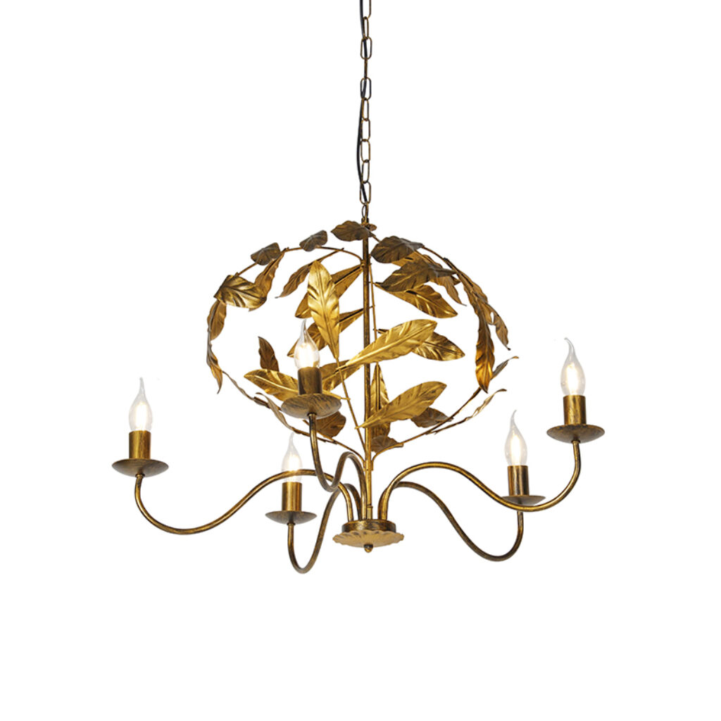 kroonluchters Vintage kroonluchter antiek goud Linden Staal De is een echte voor in iedere ruimte. Mooi boven eettafel kookeiland of de hal bij binnenkomst.
