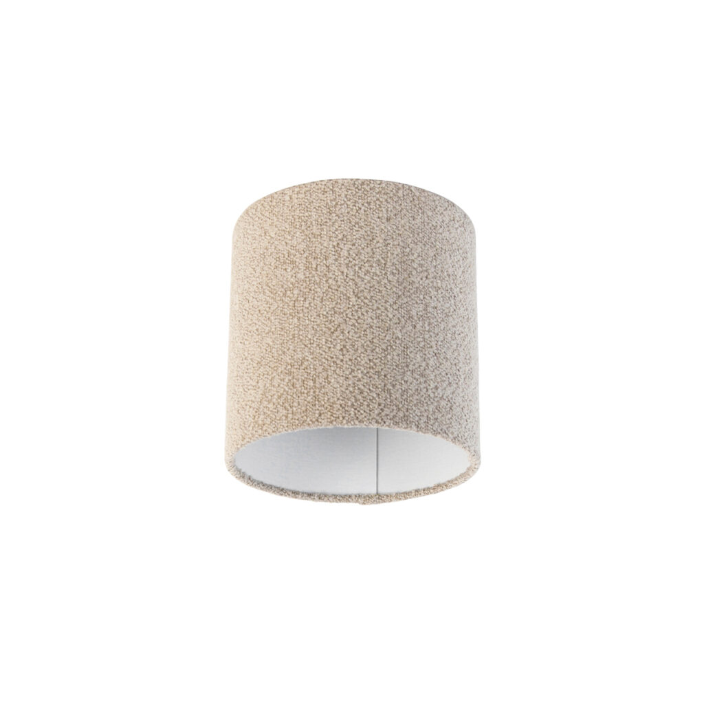lampenkappen Boucle lampenkap taupe Stof Beige Kan jouw interieur wel een neutrale twist Ga dan voor deze lampenkap. Hij is gemaakt van boucle stof. Daardoor