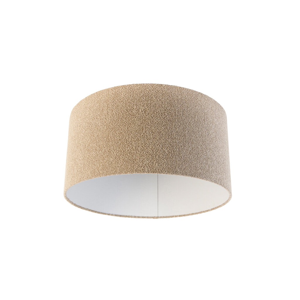 lampenkappen Boucle lampenkap taupe Stof Beige Kan jouw interieur wel een neutrale twist Ga dan voor deze lampenkap. Hij is gemaakt van boucle stof. Daardoor