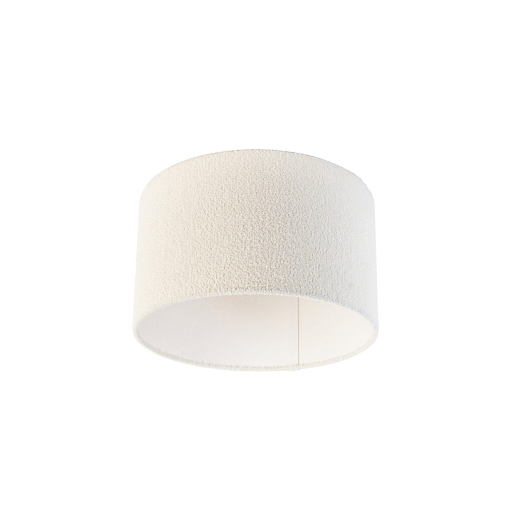 lampenkappen Boucle lampenkap wit Stof Wit Kan jouw interieur wel een neutrale twist Ga dan voor deze witte lampenkap. Hij is gemaakt van boucle stof. Daardoor