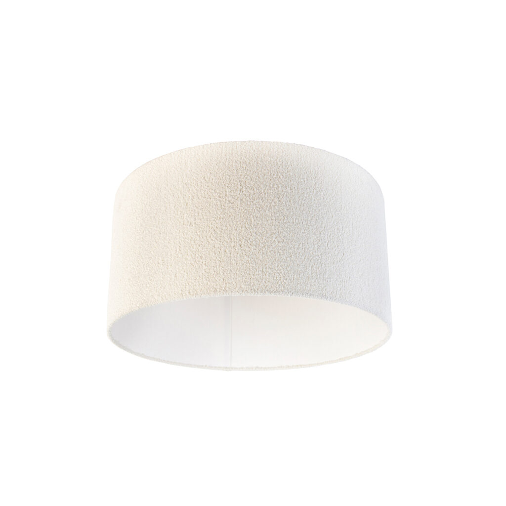 lampenkappen Boucle lampenkap wit Stof Wit Kan jouw interieur wel een neutrale twist Ga dan voor deze witte lampenkap. Hij is gemaakt van boucle stof. Daardoor