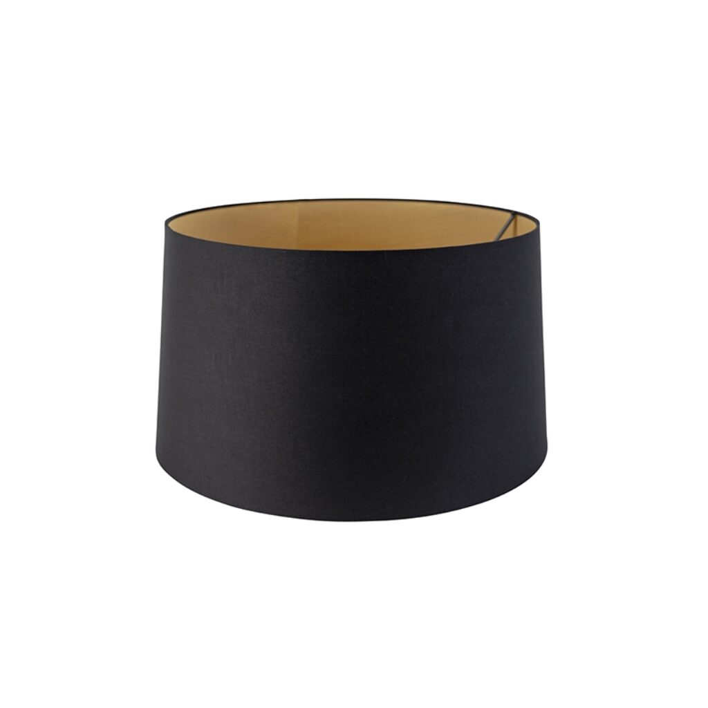 lampenkappen Katoenen lampenkap zwart met gouden binnenkant Katoen Zwart Ben je op zoek naar een klassieke Deze zwarte katoenen heeft wat zorgt voor prachtig