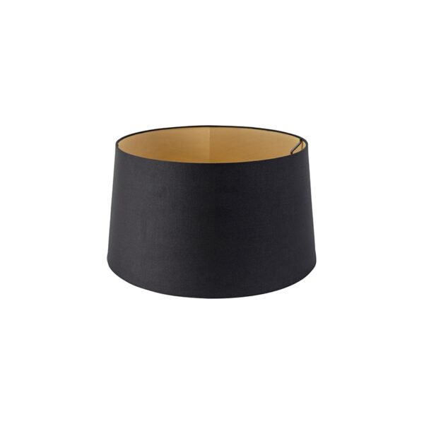 lampenkappen Katoenen lampenkap zwart met gouden binnenkant Stof Zwart Ben je op zoek naar een klassieke Deze zwarte katoenen heeft wat zorgt voor prachtig