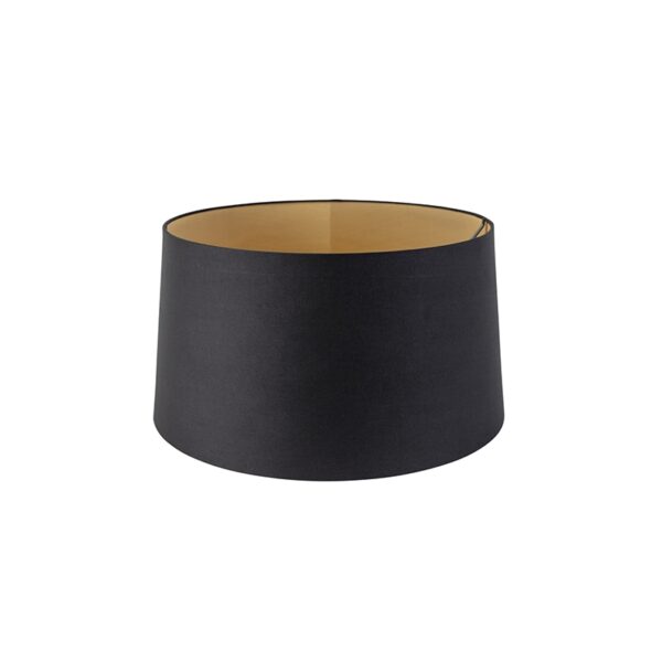lampenkappen Katoenen lampenkap zwart met gouden binnenkant Stof Zwart Ben je op zoek naar een klassieke Deze zwarte katoenen heeft wat zorgt voor prachtig
