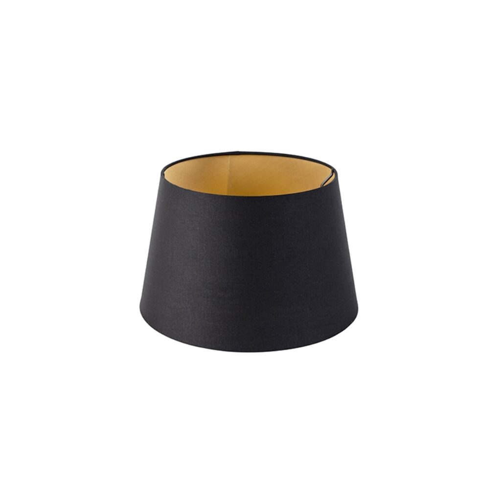 lampenkappen Katoenen lampenkap zwart met gouden binnenkant Stof Zwart Ben je op zoek naar een klassieke Deze zwarte katoenen heeft wat zorgt voor prachtig