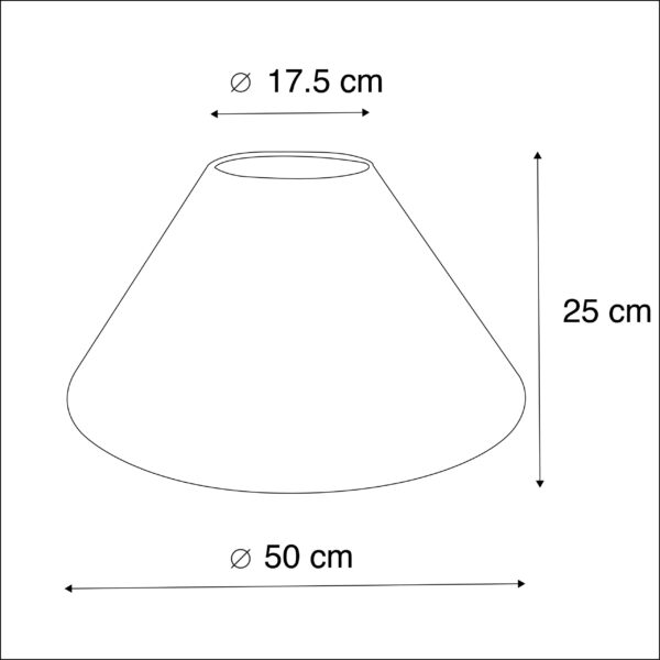 Lampenkap 50/17,5/25 beige - Afbeelding 3