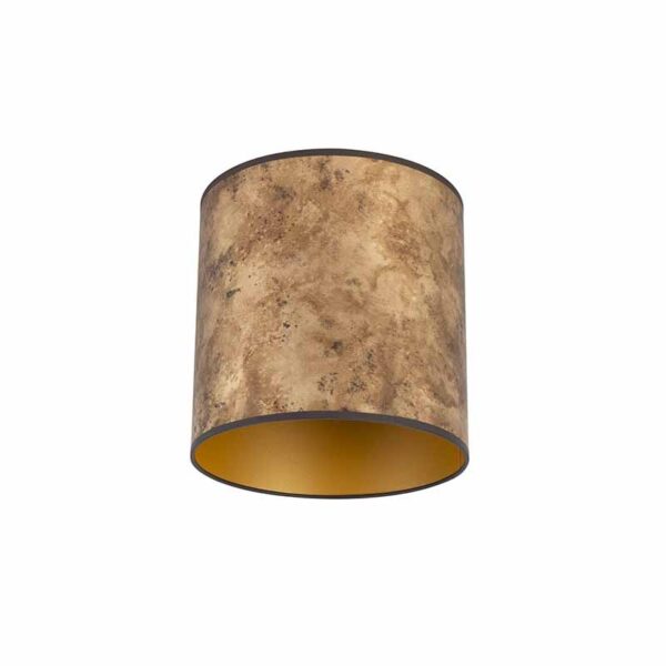lampenkappen Lampenkap brons met gouden binnenkant Kunststof Brons Een elegante lampenkap afgewerkt in een oud bronzen kleur wat zorgt voor gezellig lichteffect