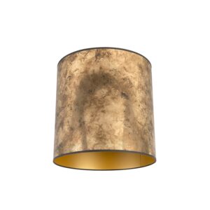 lampenkappen Lampenkap brons met gouden binnenkant Kunststof Brons Een elegante lampenkap afgewerkt in een oud bronzen kleur wat zorgt voor gezellig lichteffect