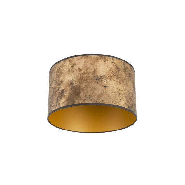 lampenkappen Lampenkap brons met gouden binnenkant Kunststof Brons Een elegante lampenkap afgewerkt in een oud bronzen kleur wat zorgt voor gezellig lichteffect