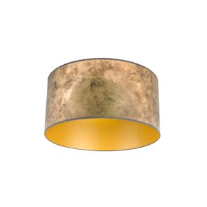 lampenkappen Lampenkap brons met gouden binnenkant Kunststof Brons Een elegante lampenkap afgewerkt in een oud bronzen kleur wat zorgt voor gezellig lichteffect