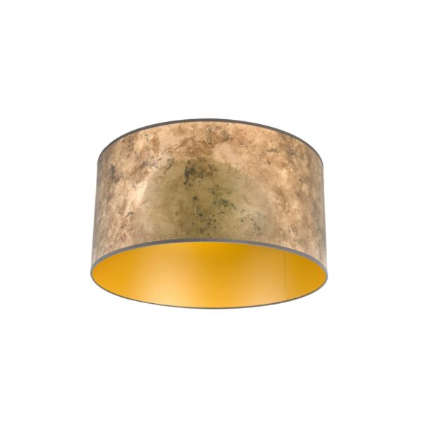 lampenkappen Lampenkap brons met gouden binnenkant Kunststof Brons Een elegante lampenkap afgewerkt in een oud bronzen kleur wat zorgt voor gezellig lichteffect