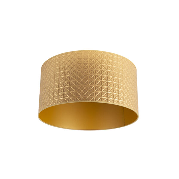 lampenkappen Lampenkap goud triangle dessin Kunststof Een elegante lampenkap afgewerkt in met gouden binnenkant wat zorgt voor een gezellig lichteffect. Met