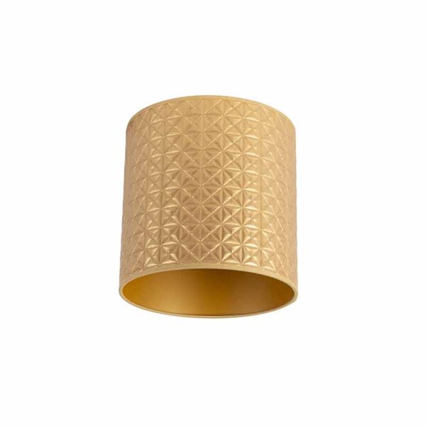lampenkappen Lampenkap goud triangle dessin Kunststof Een elegante lampenkap afgewerkt in met gouden binnenkant wat zorgt voor een gezellig lichteffect. Met