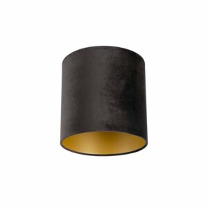 lampenkappen Lampenkap velours zwart goud Stof Zwart Ben je op zoek naar een prachtige en orginele lampenkap met Dan is deze zeker wat voor Met kun jouw