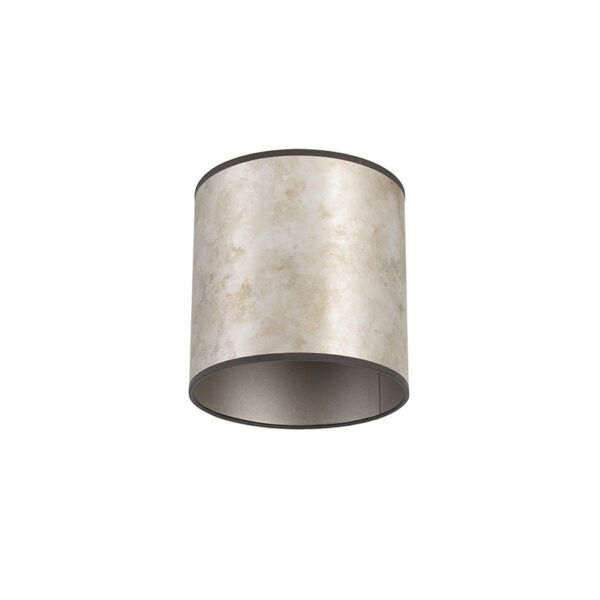 lampenkappen Lampenkap zilver Kunststof Zilver Deze lampenkap is erg stoer dankzij de zilveren kleur met bruine effecten afgewerkt in kap. Dat maakt hem
