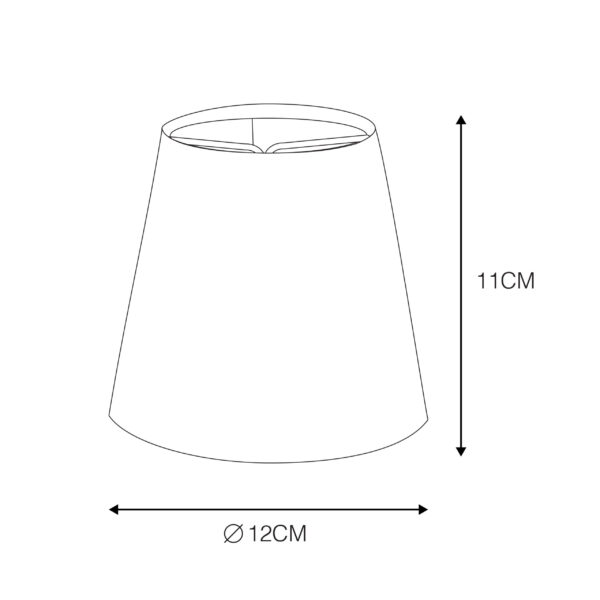 Linnen klemkap bruin 12 cm rond - Afbeelding 3