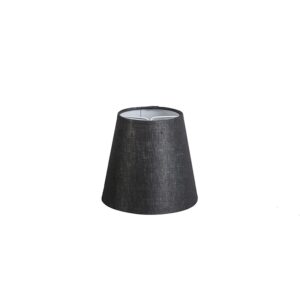 lampenkappen Linnen klemkap zwart 12 cm rond Stof Zwart Zoek je nog leuke kleine zwarte lampenkapjes voor op een Het lampenkapje is tapsvormig en voorzien van