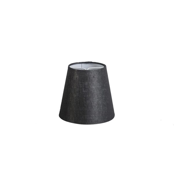 lampenkappen Linnen klemkap zwart 12 cm rond Stof Zwart Zoek je nog leuke kleine zwarte lampenkapjes voor op een Het lampenkapje is tapsvormig en voorzien van