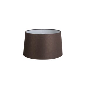 lampenkappen Linnen lampenkap bruin Stof Bruin Deze middelgrote ronde donker bruine van het merk QAZQA is geschikt voor zowel als staande lampen en op armaturen