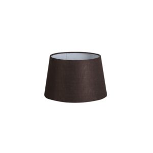lampenkappen Linnen lampenkap bruin Stof Bruin Deze middelgrote ronde donker bruine van het merk QAZQA is geschikt voor zowel als staande lampen en op armaturen
