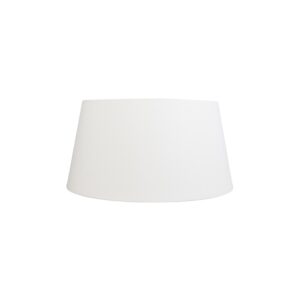 lampenkappen Linnen lampenkap creme Stof Deze grote ronde kleurige van het merk QAZQA past op een staande of tafellamp en armaturen met E27 fitting. De is taps