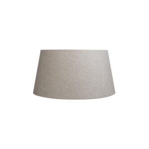lampenkappen Linnen lampenkap grijs Stof Grijs Deze grote ronde van het merk QAZQA past op een staande of tafellamp en armaturen met E27 fitting. De is taps