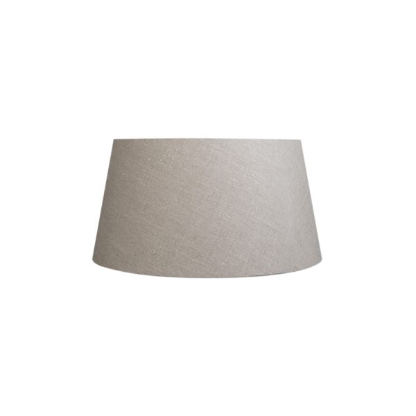 lampenkappen Linnen lampenkap grijs Stof Grijs Deze grote ronde van het merk QAZQA past op een staande of tafellamp en armaturen met E27 fitting. De is taps