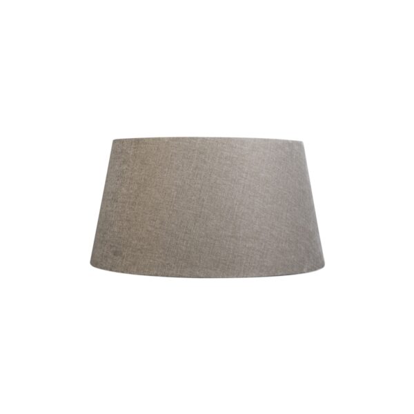 lampenkappen Linnen lampenkap klei Stof Grijs Deze grote ronde van het merk QAZQA past op een staande of tafellamp en armaturen met E27 fitting. De is taps