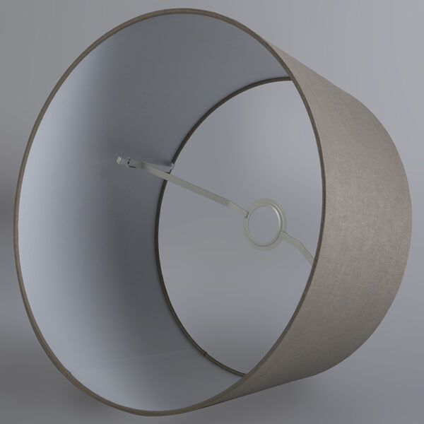 Linnen lampenkap taupe 45 cm - Afbeelding 2
