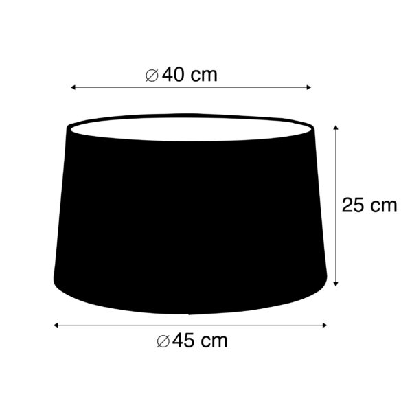 Linnen lampenkap taupe 45 cm - Afbeelding 3