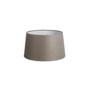 lampenkappen Linnen lampenkap taupe Stof Taupe Deze middelgrote ronde van het merk QAZQA is geschikt voor zowel als staande lampen en op armaturen met een grote