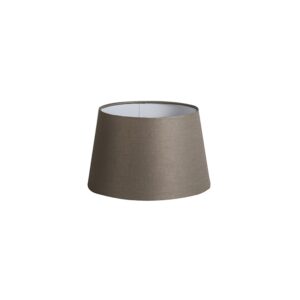 lampenkappen Linnen lampenkap taupe Stof Taupe Deze middelgrote ronde van het merk QAZQA is geschikt voor zowel als staande lampen en op armaturen met een grote