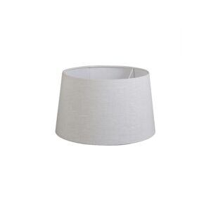 lampenkappen Linnen lampenkap wit Stof Wit Deze middelgrote ronde witte van het merk QAZQA past op een staande of tafellamp en armaturen met grote E27 fitting.