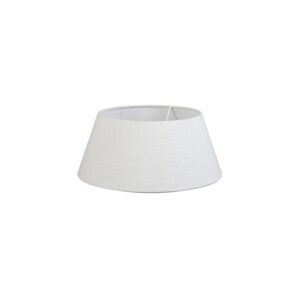 lampenkappen Linnen lampenkap wit Stof Wit Deze middelgrote ronde witte van het merk QAZQA past op een staande of tafellamp en armaturen met grote E27 fitting.