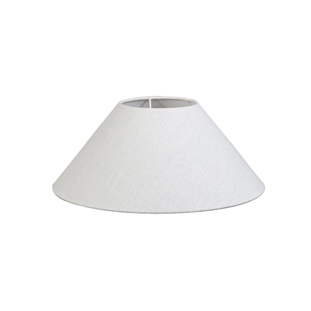 lampenkappen Linnen lampenkap wit Stof Wit Deze grote ronde witte van het merk QAZQA past op een staande of schemerlamp en armaturen met E27 fitting. De is taps