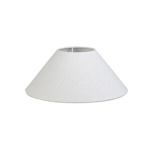 lampenkappen Linnen lampenkap wit Stof Wit Deze grote ronde witte van het merk QAZQA past op een staande of schemerlamp en armaturen met E27 fitting. De is taps