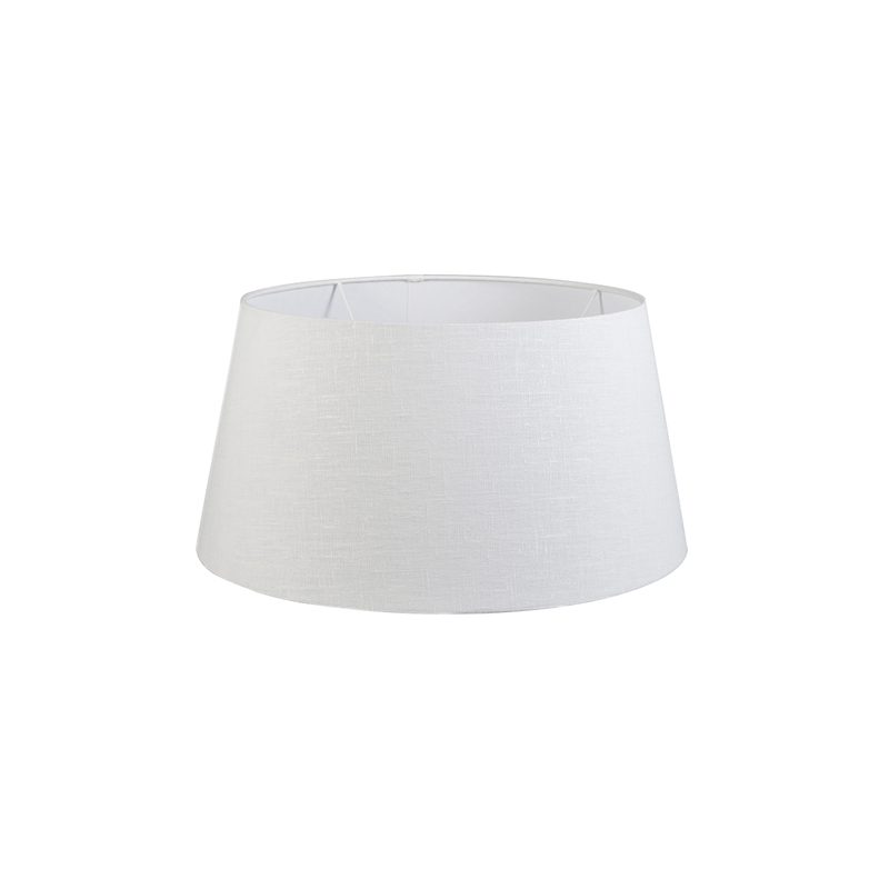 lampenkappen Linnen lampenkap wit Stof Wit Deze grote ronde witte van het merk QAZQA past op een staande of tafellamp en armaturen met E27 fitting. De is taps