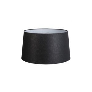 lampenkappen Linnen lampenkap zwart Stof Zwart Deze grote ronde zwarte van het merk QAZQA is geschikt voor zowel als staande lampen en op armaturen met een E27