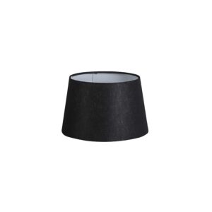 lampenkappen Linnen lampenkap zwart Stof Zwart Deze middelgrote ronde zwarte van het merk QAZQA is geschikt voor zowel als staande lampen en op armaturen met