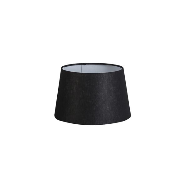 lampenkappen Linnen lampenkap zwart Stof Zwart Deze middelgrote ronde zwarte van het merk QAZQA is geschikt voor zowel als staande lampen en op armaturen met