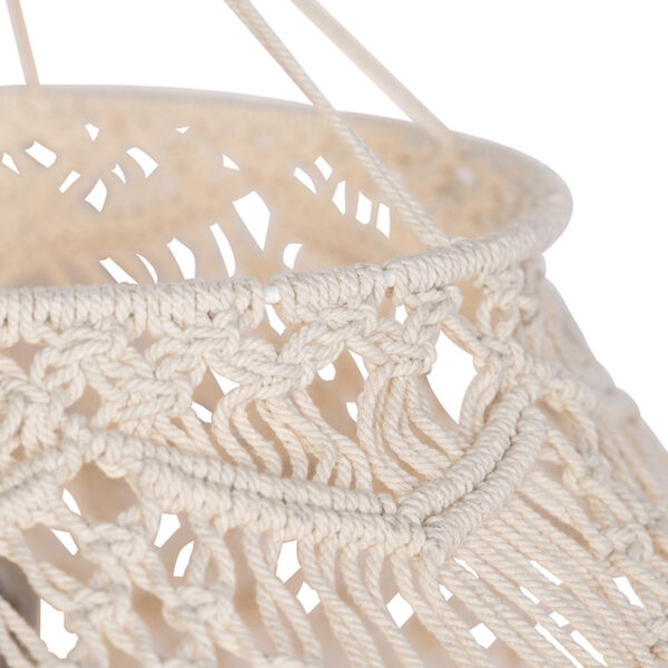 Macrame lampenkap naturel 90 cm - Afbeelding 2