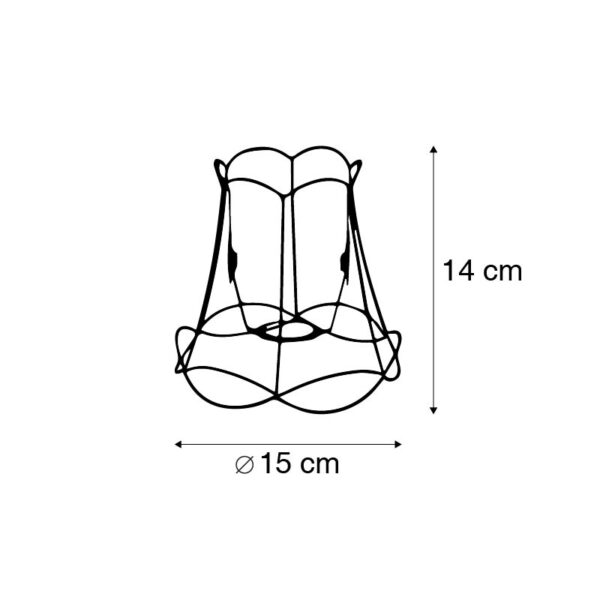Metalen lampenkap zwart 15/14 - Granny Frame - Afbeelding 3