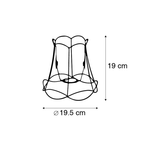 Metalen lampenkap zwart 20/19 - Granny Frame - Afbeelding 3