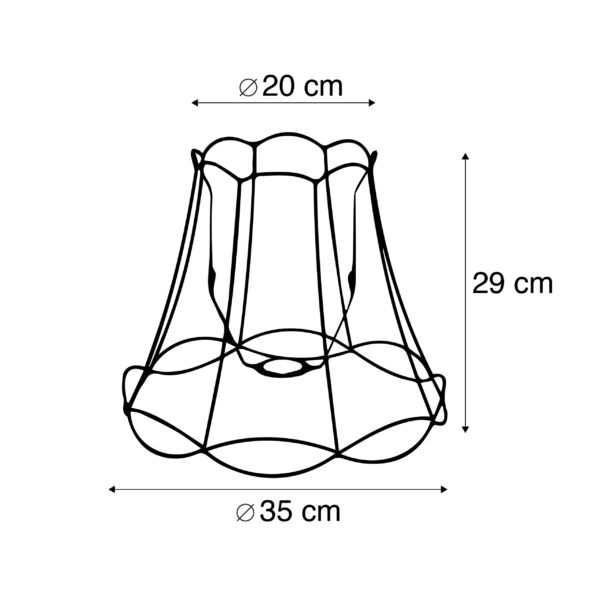 Metalen lampenkap zwart 35/29 - Granny Frame - Afbeelding 3