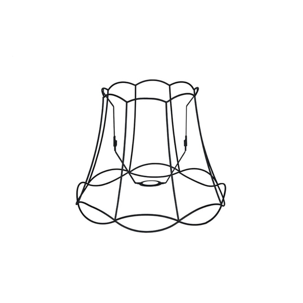 lampenkappen Metalen lampenkap zwart Granny Frame Metaal Zwart Authentiek in een nieuw jasje. Deze prachtige kap heeft het ontwerp van de oude je oma maar dan